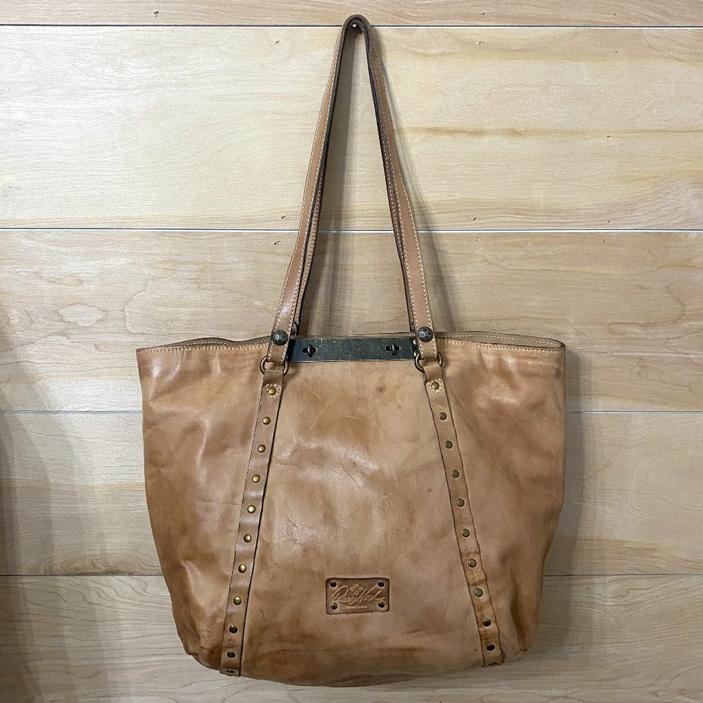 Patricia Nash Benvenuto Tote in Light Saddle Distressed Leather